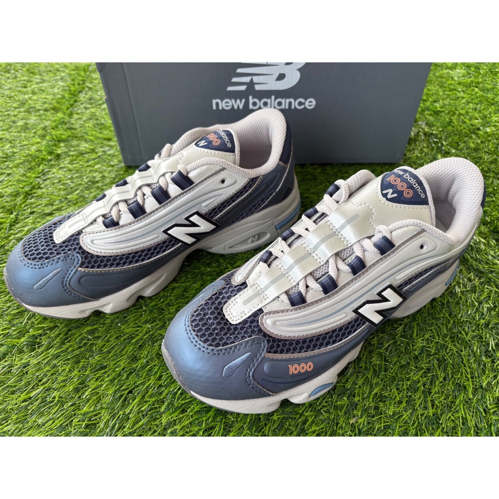New Balance 1000 Blue Grey Metallic Silver Sneakers GC1000PK Womens 6.5 / Kids 5